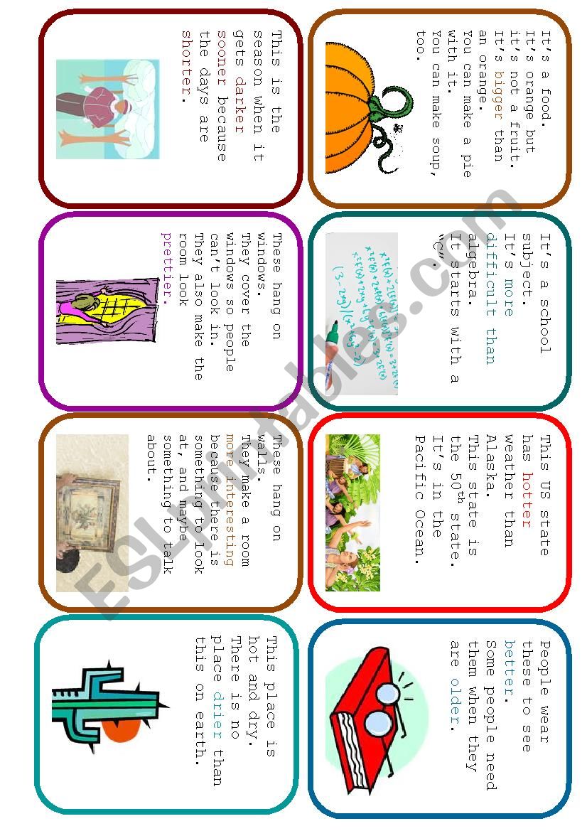 Easier Said Than Done - Comparative Guessing Card Game (1/2)