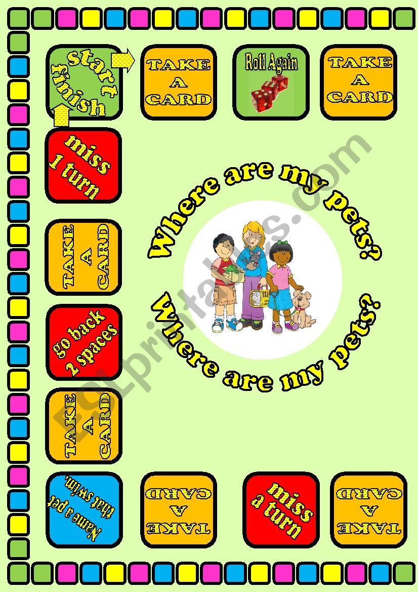 Where Are My Pets Board Game 1/2