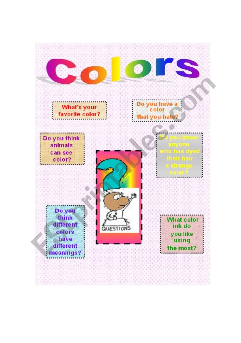 colors worksheet