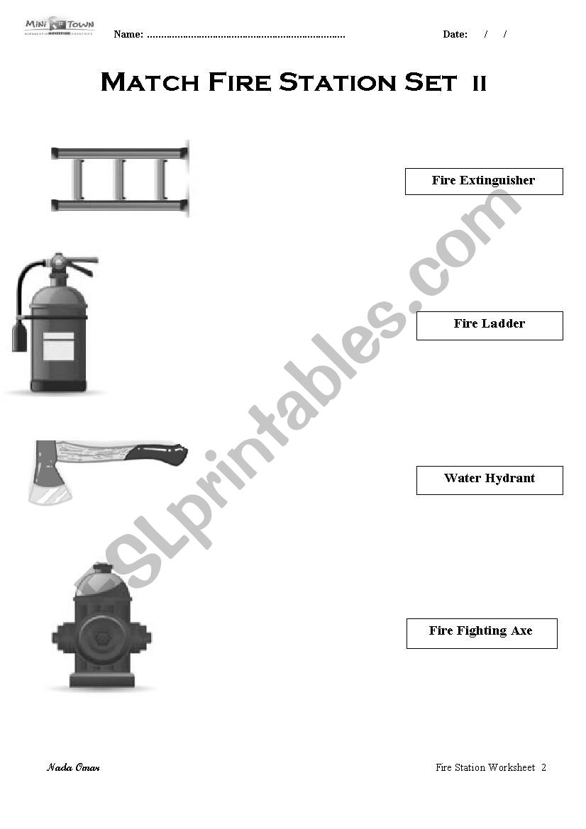 Fire Station Worksheet 2 worksheet