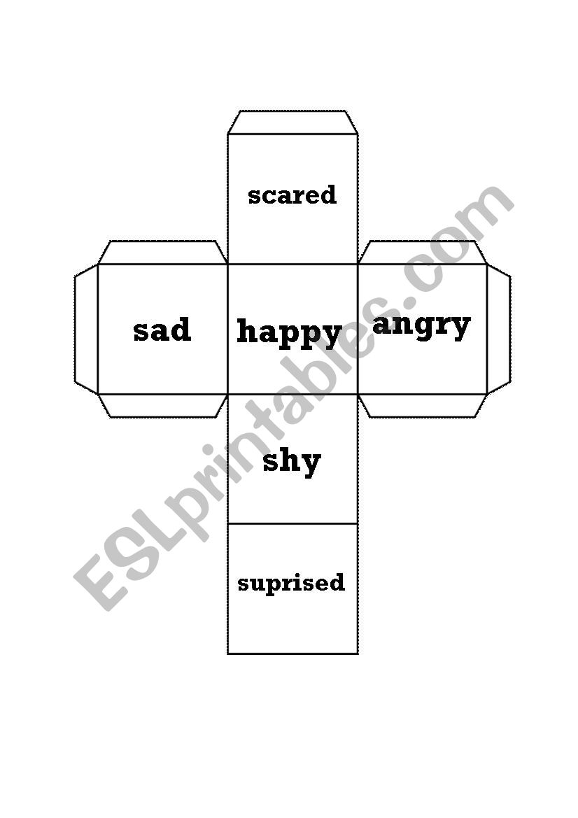 emotional dice worksheet