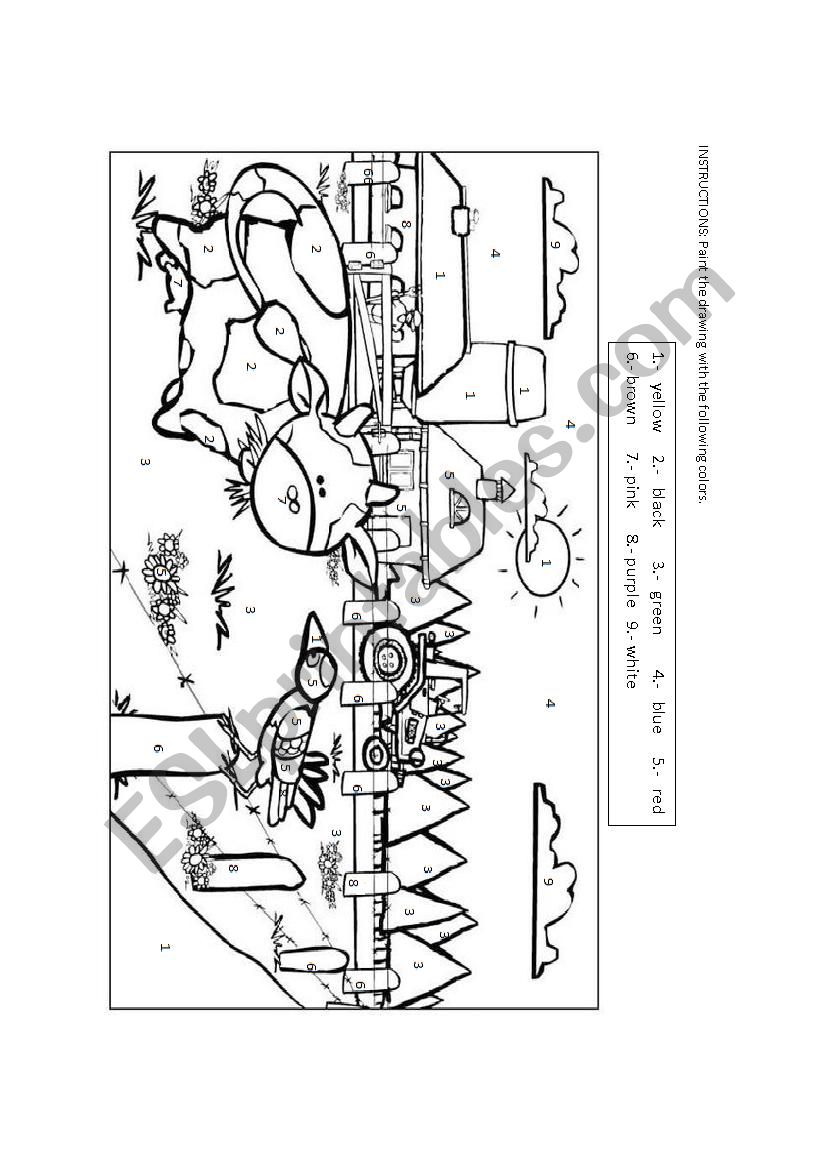 Colour the pucture worksheet