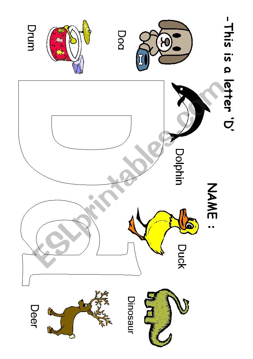 Letter D worksheet