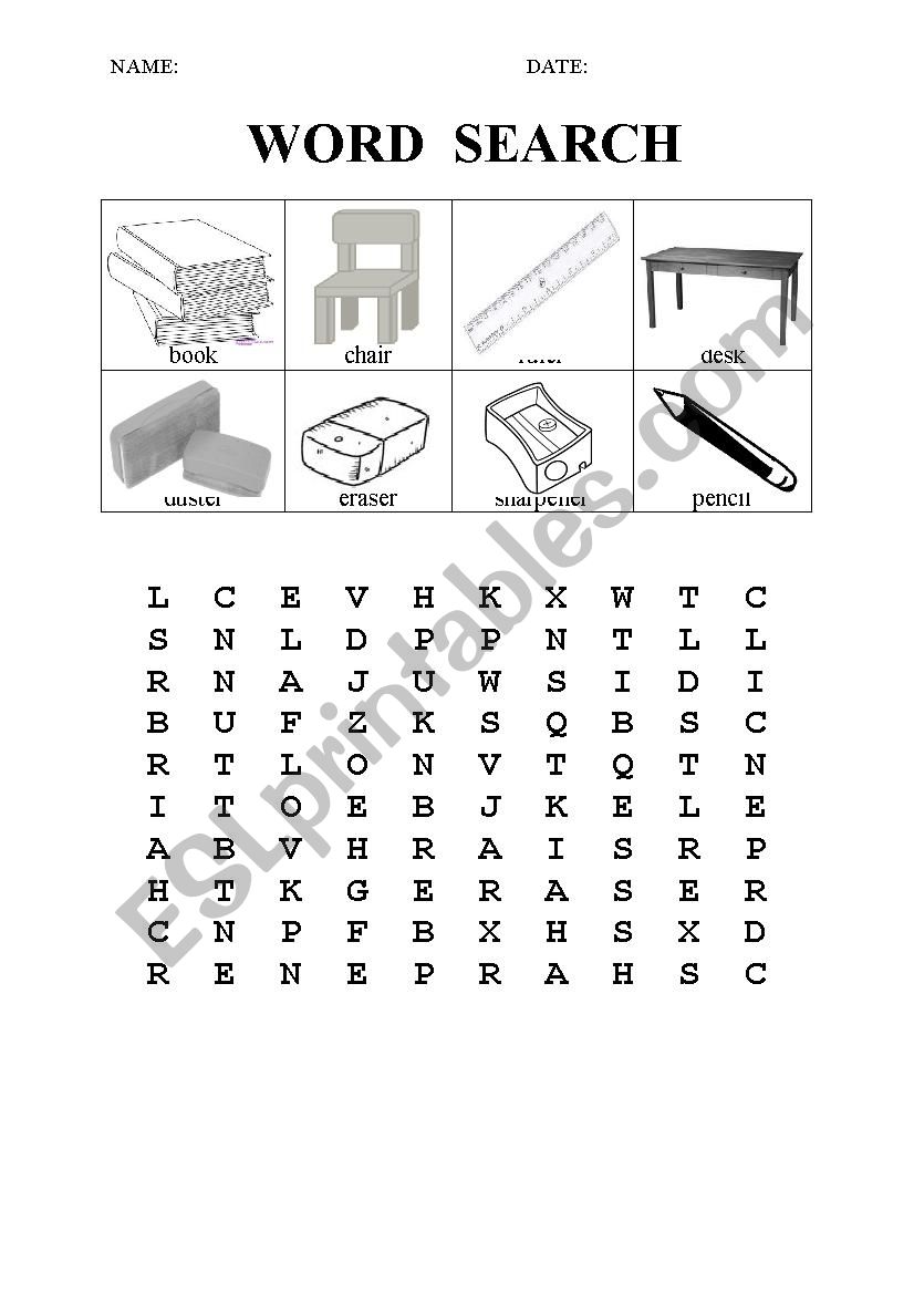 WORD SEARCH worksheet