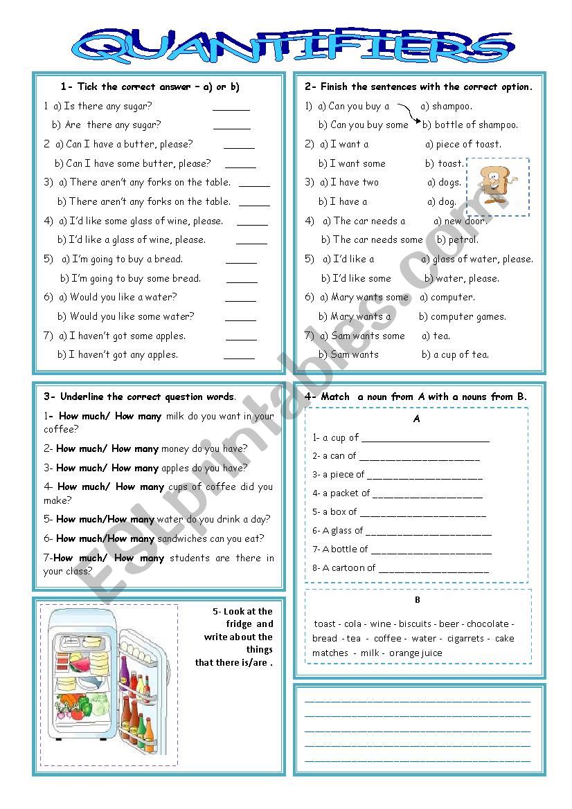 quantifiers worksheet