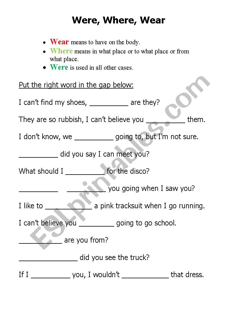 wear_where_were worksheet