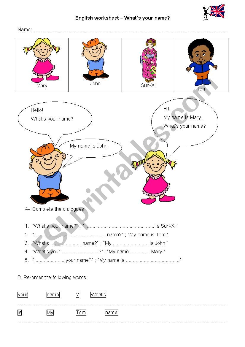 WhatÂ´s your name? worksheet