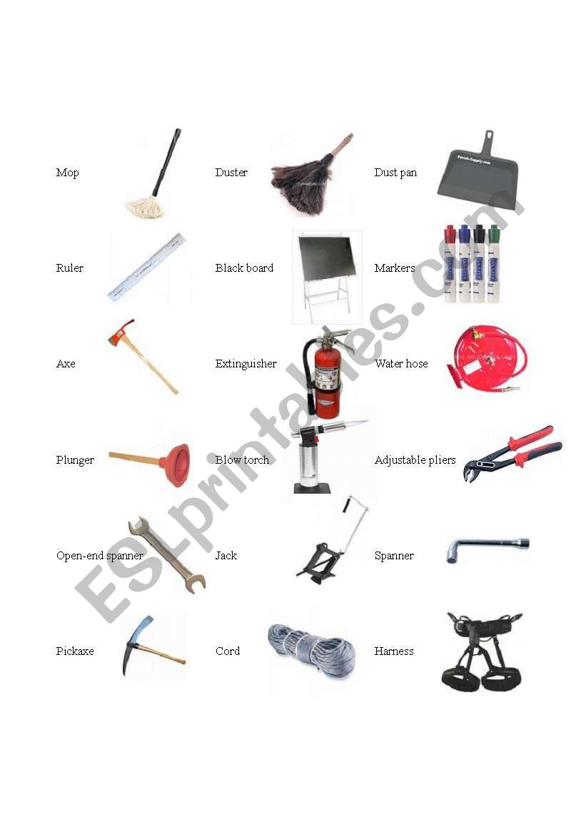 Tools and professions 2 worksheet