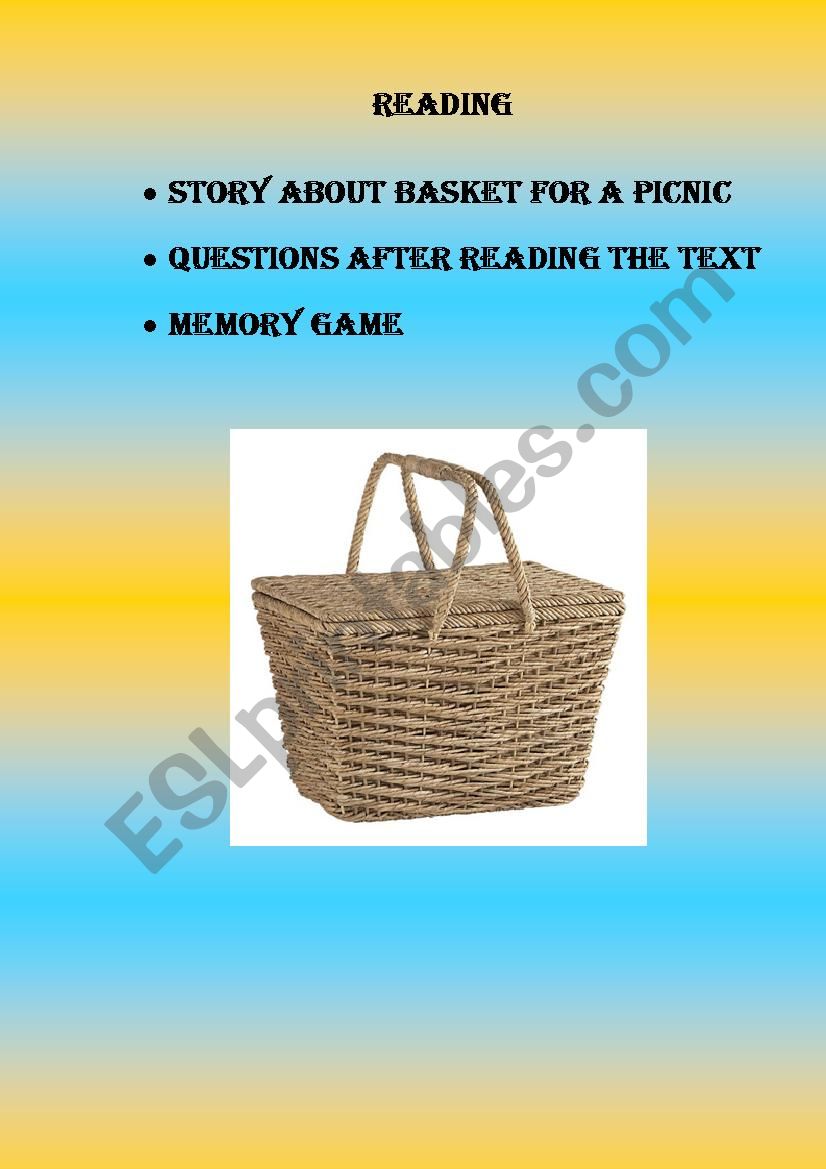 What we have in a basket worksheet
