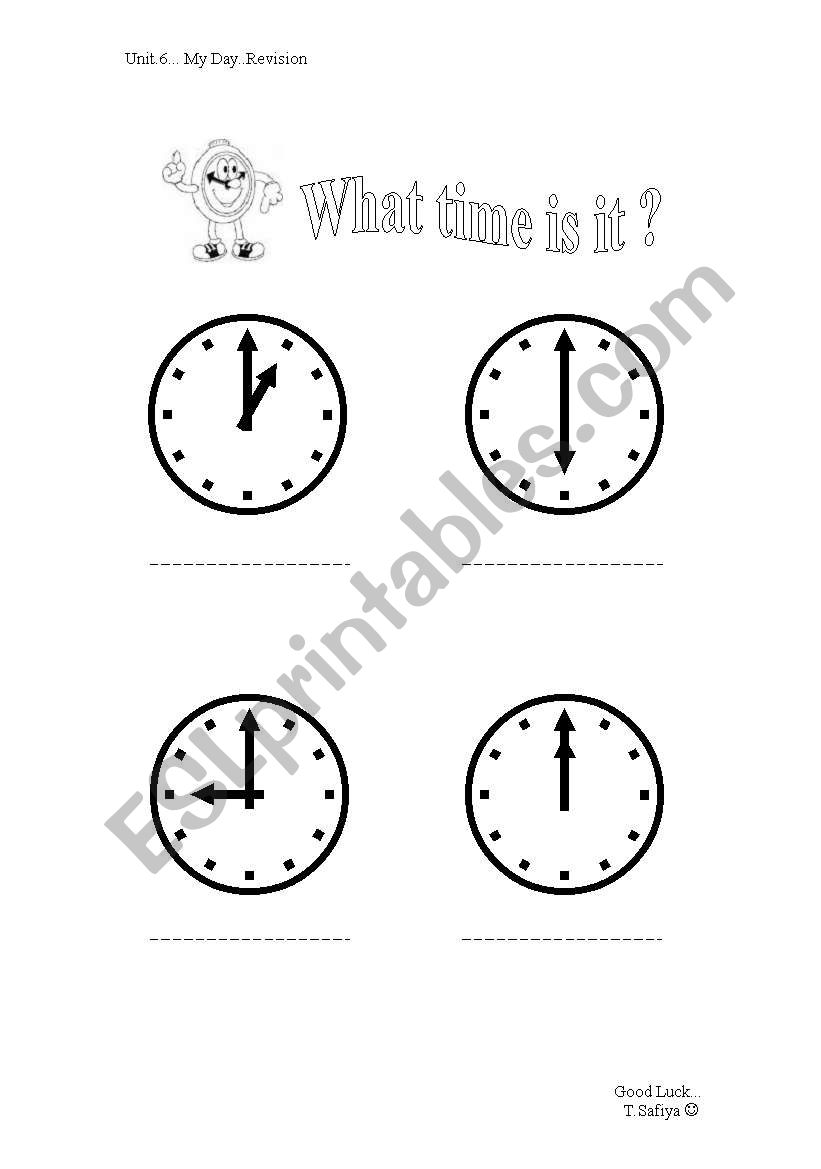 What time is it ? worksheet