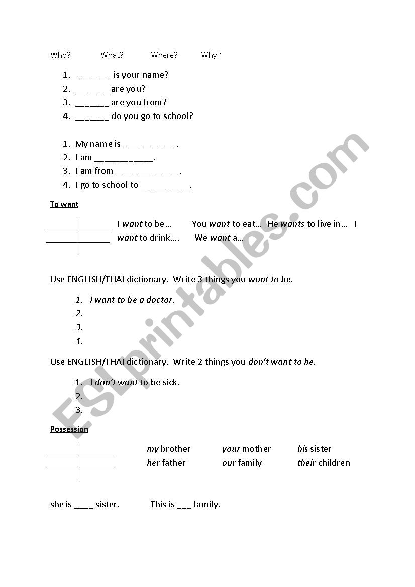 Basic Framework for teaching questions