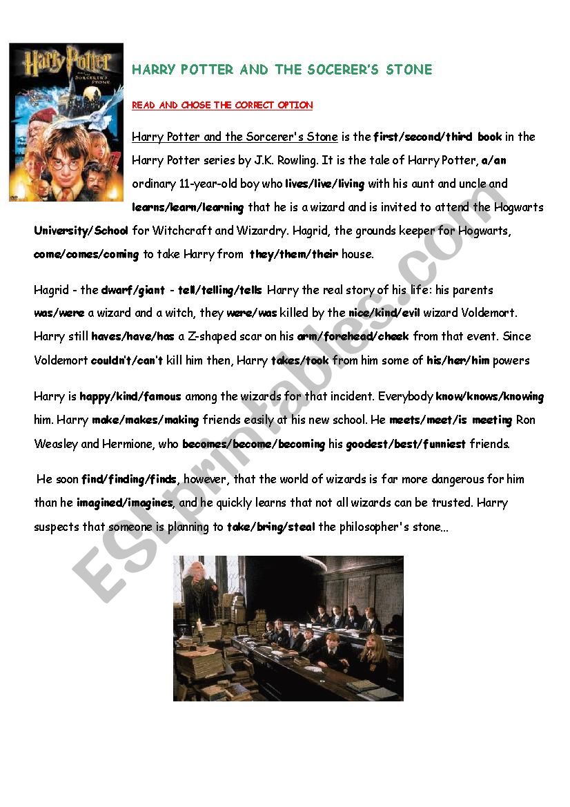 Harry Potter and a Socerers Stone - plot summary