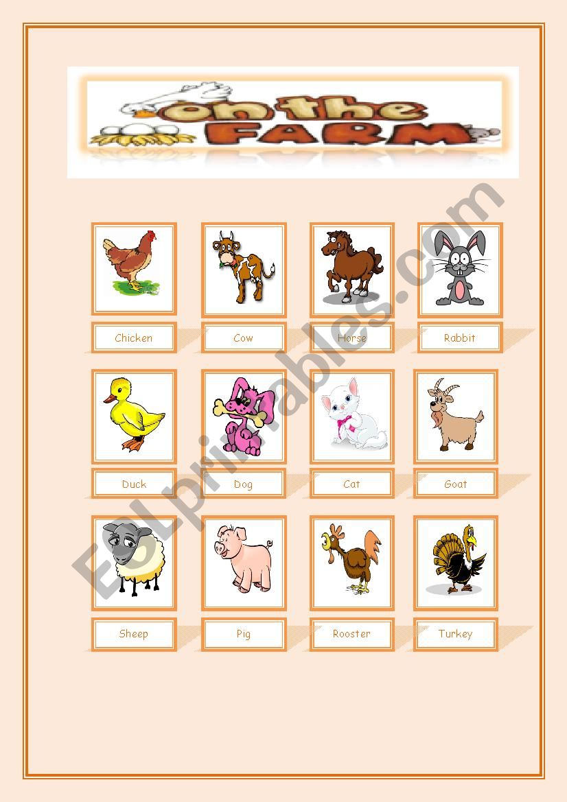 Farm Animals worksheet