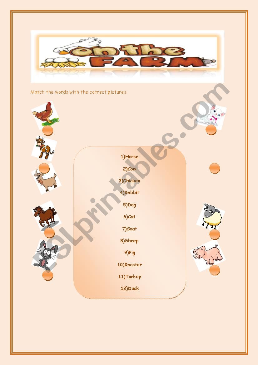 Farm Animals worksheet