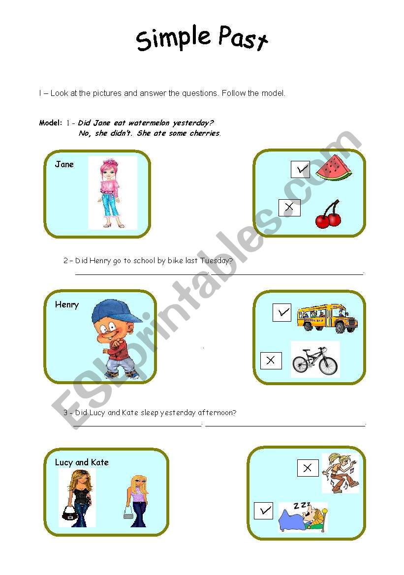 Simple Past worksheet