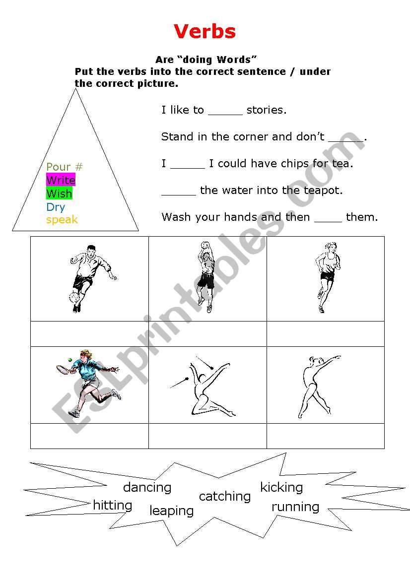 Verbs worksheet