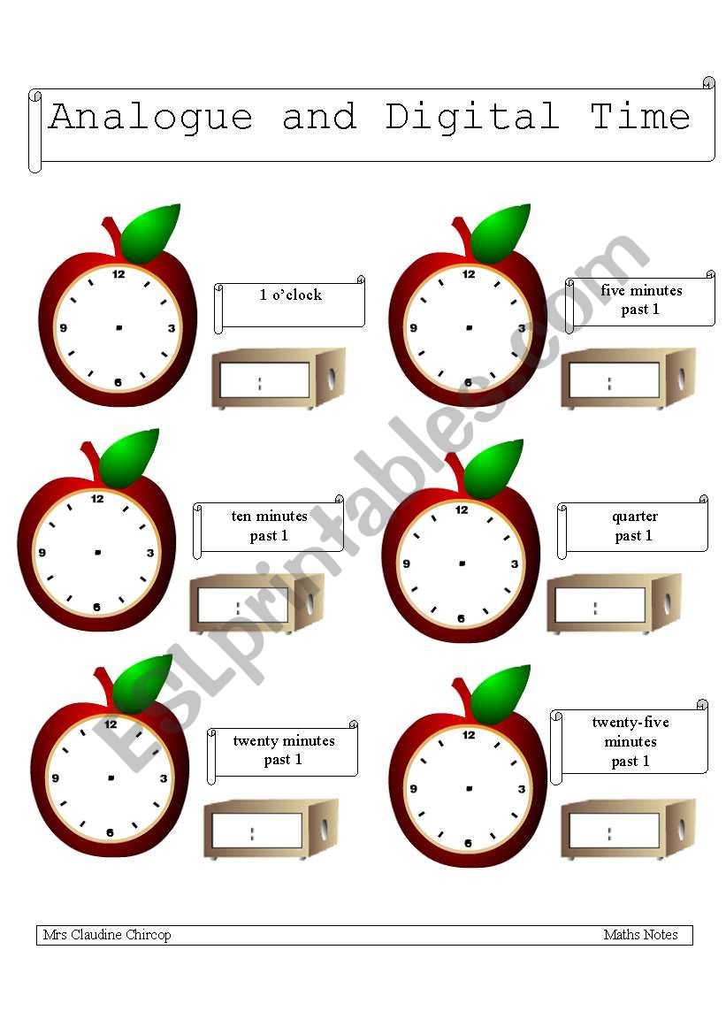 Clocks - Analogue & Digital timing