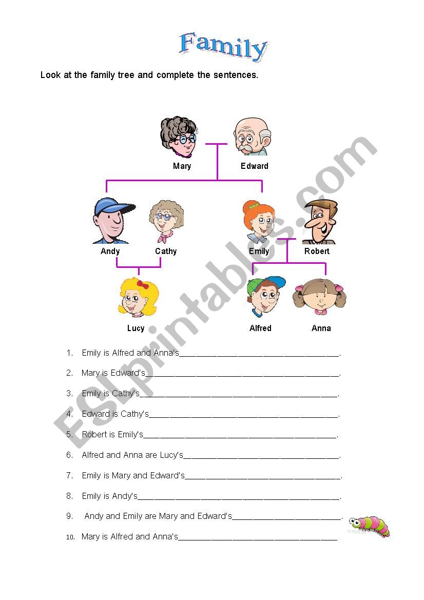 Family worksheet
