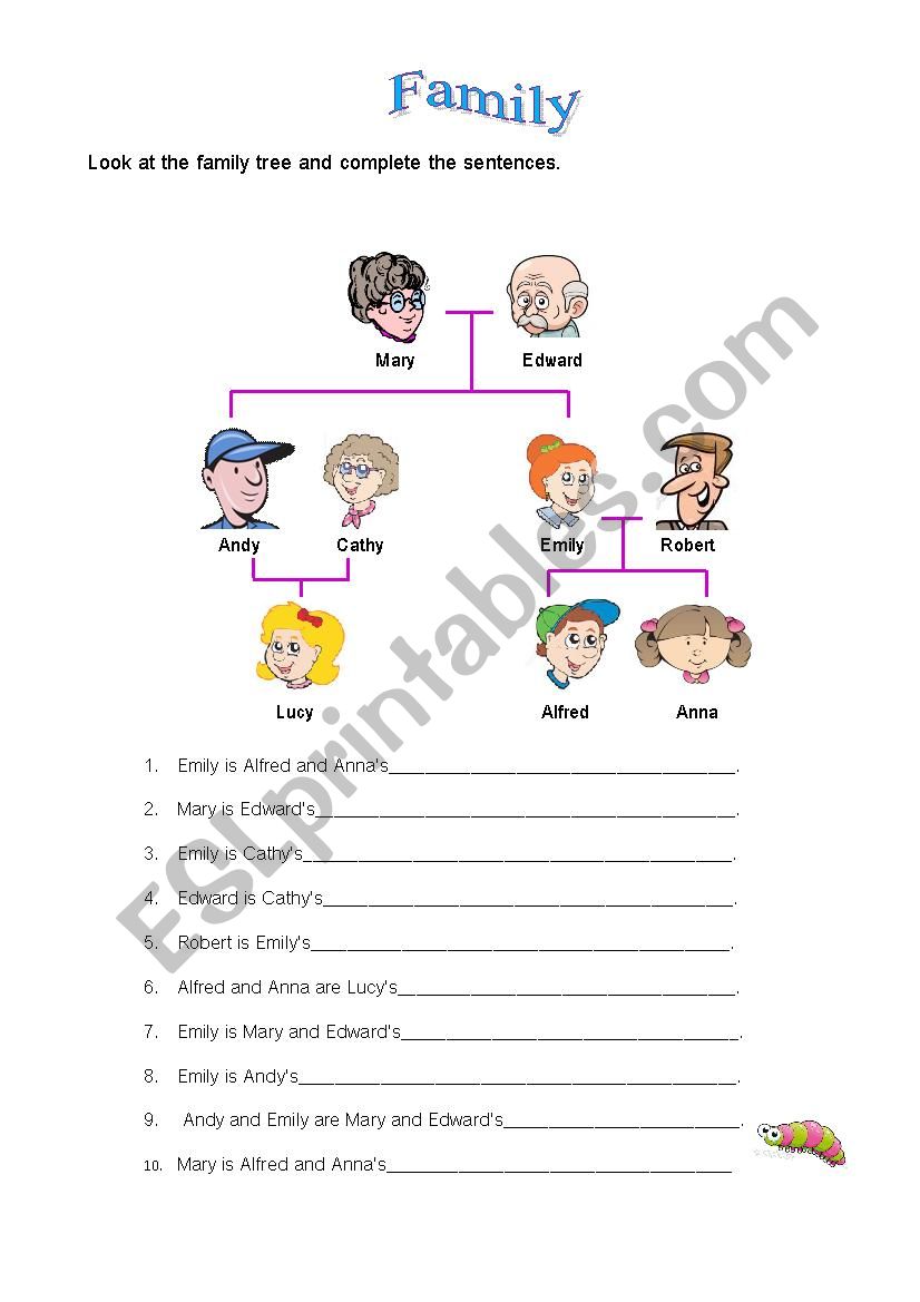 Family worksheet