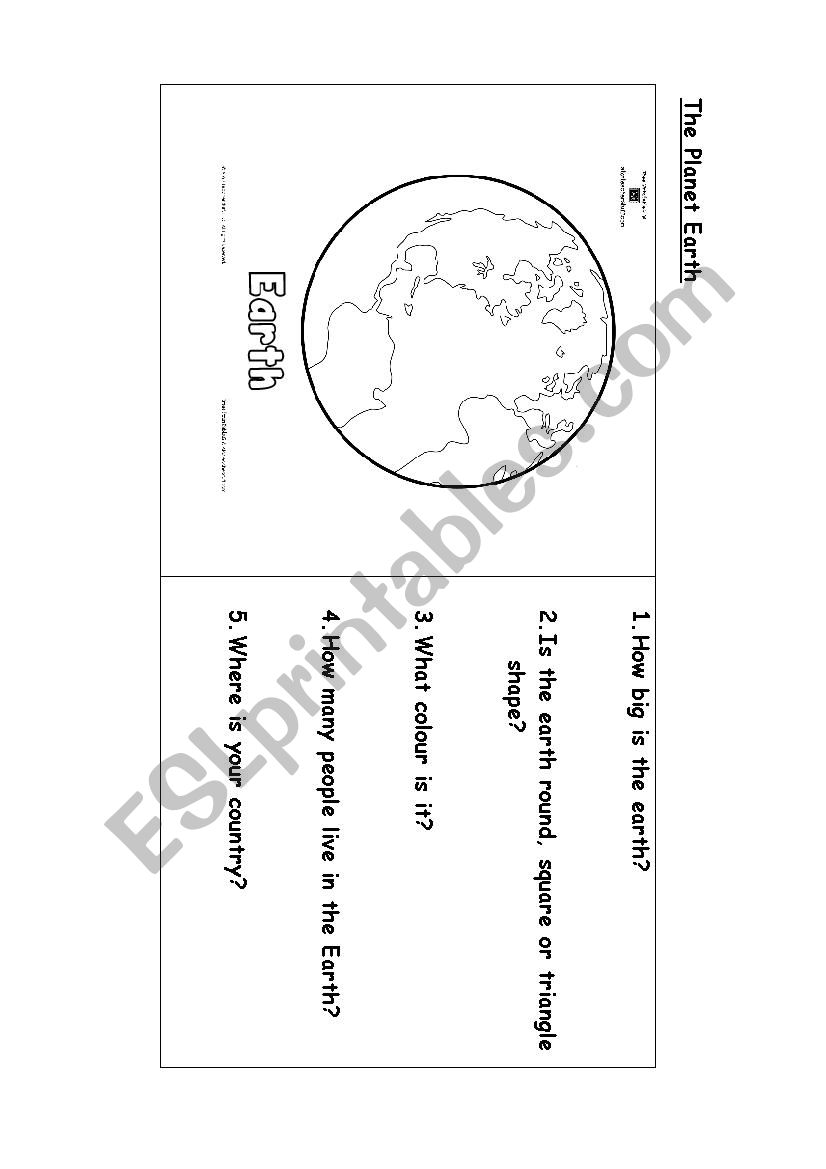 The Earth worksheet