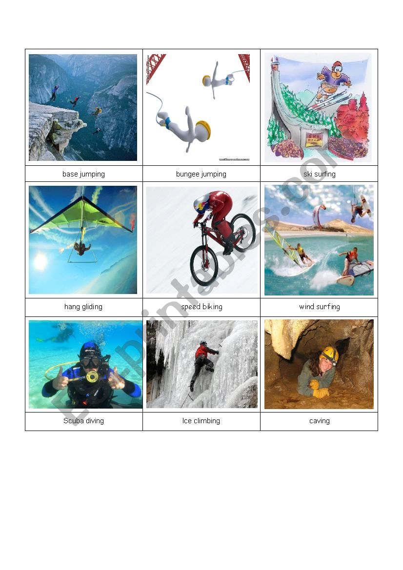 more extreme sports  worksheet