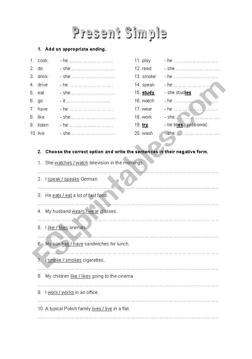 Present Simple. - ESL worksheet by monikamorgan