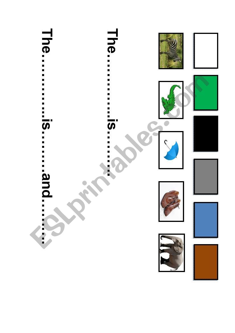 Colours cut and paste worksheet
