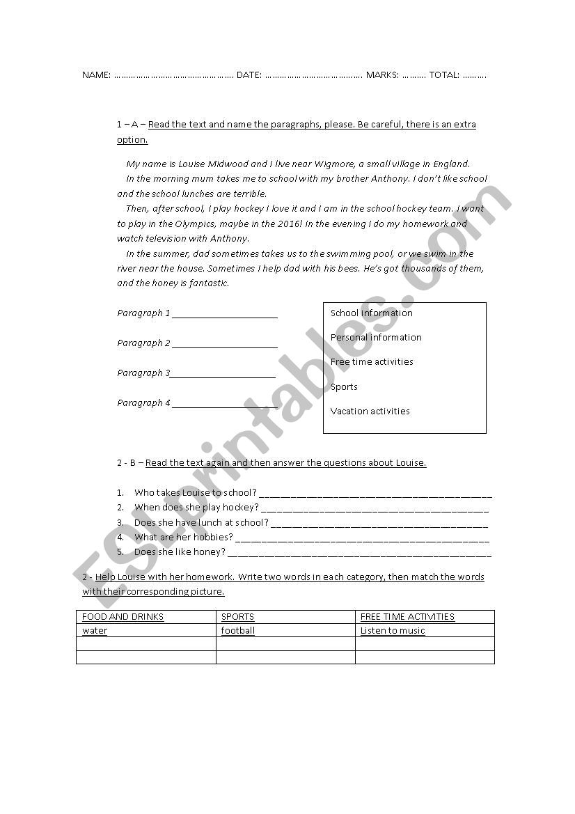 Test worksheet