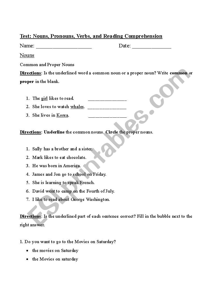 Test worksheet