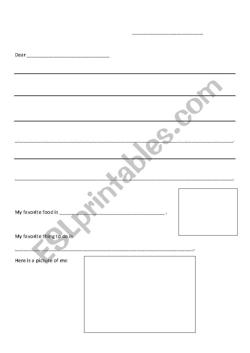 Pen Pals-Korean worksheet