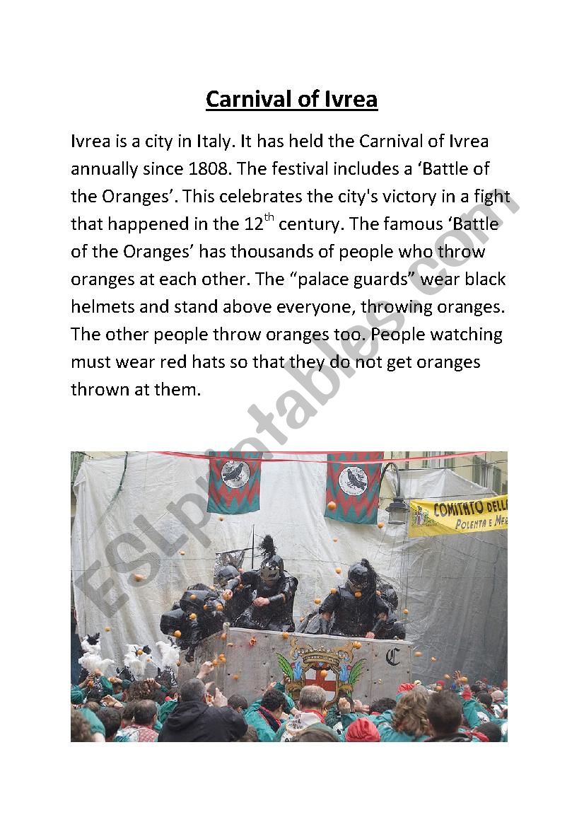 Festivals I - Carnival of Ivrea