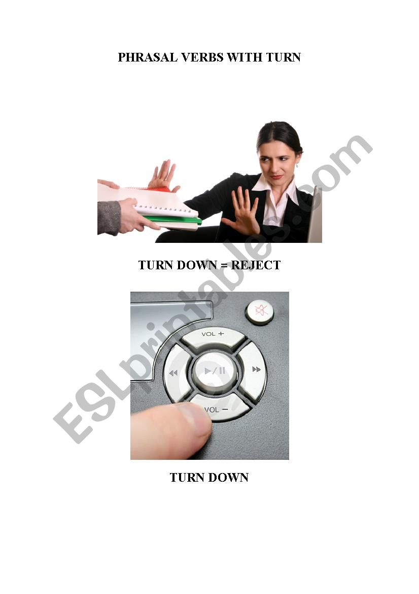 Phrasal Verb Turn worksheet