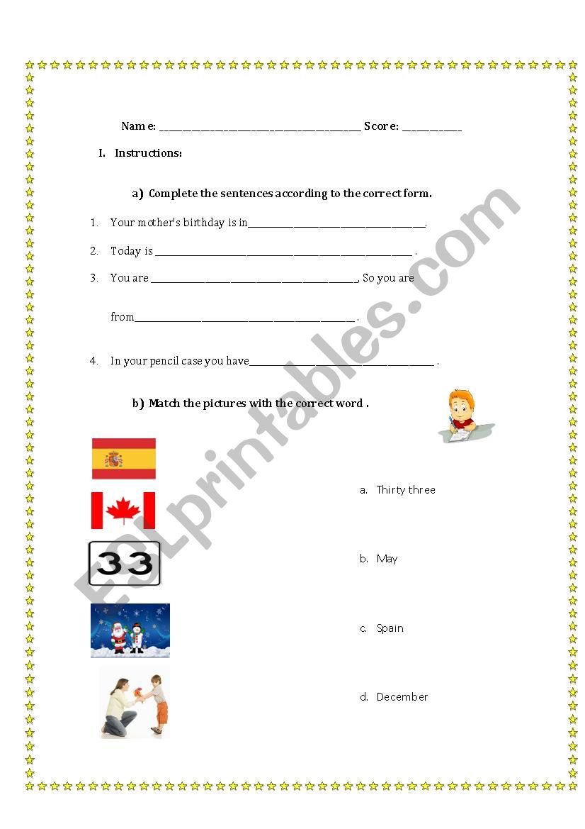 worksheet worksheet