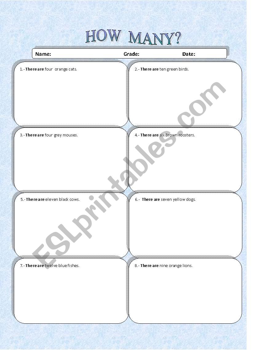 How many? worksheet