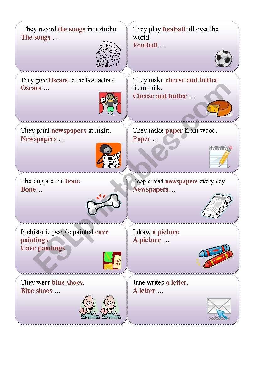 PASSIVE VOICE 1 worksheet