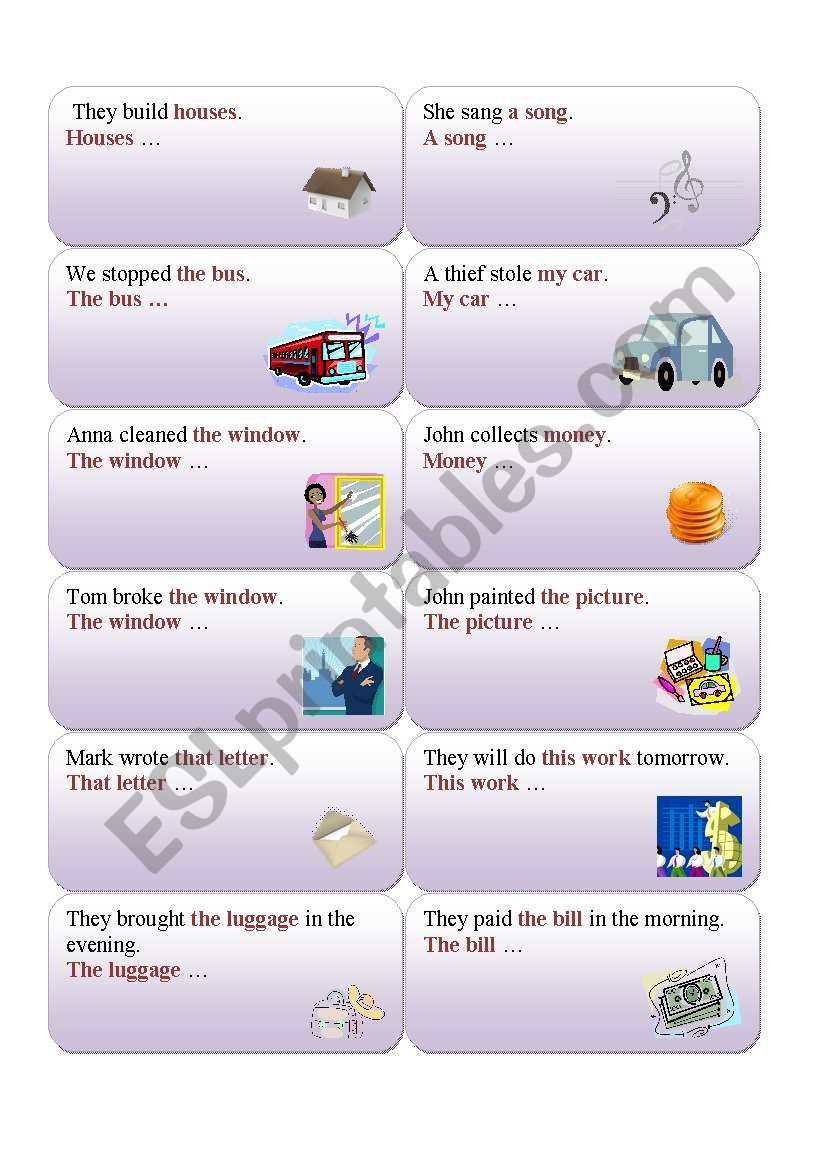 PASSIVE VOICE II worksheet