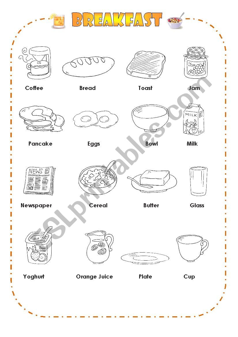 BREAKFAST TIME worksheet