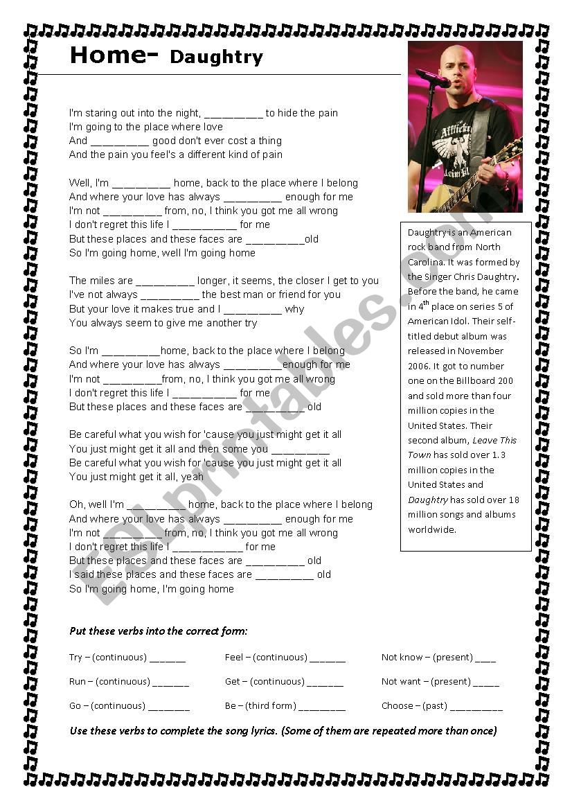 Home - Daughtry worksheet