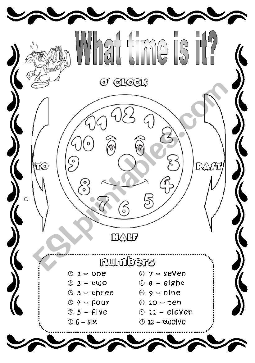 Time and Hours worksheet