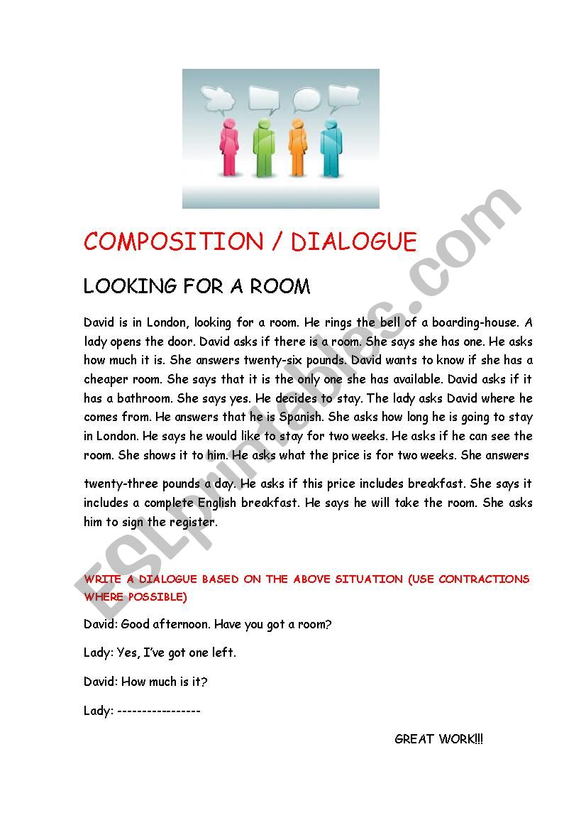 Composition/dialogue worksheet