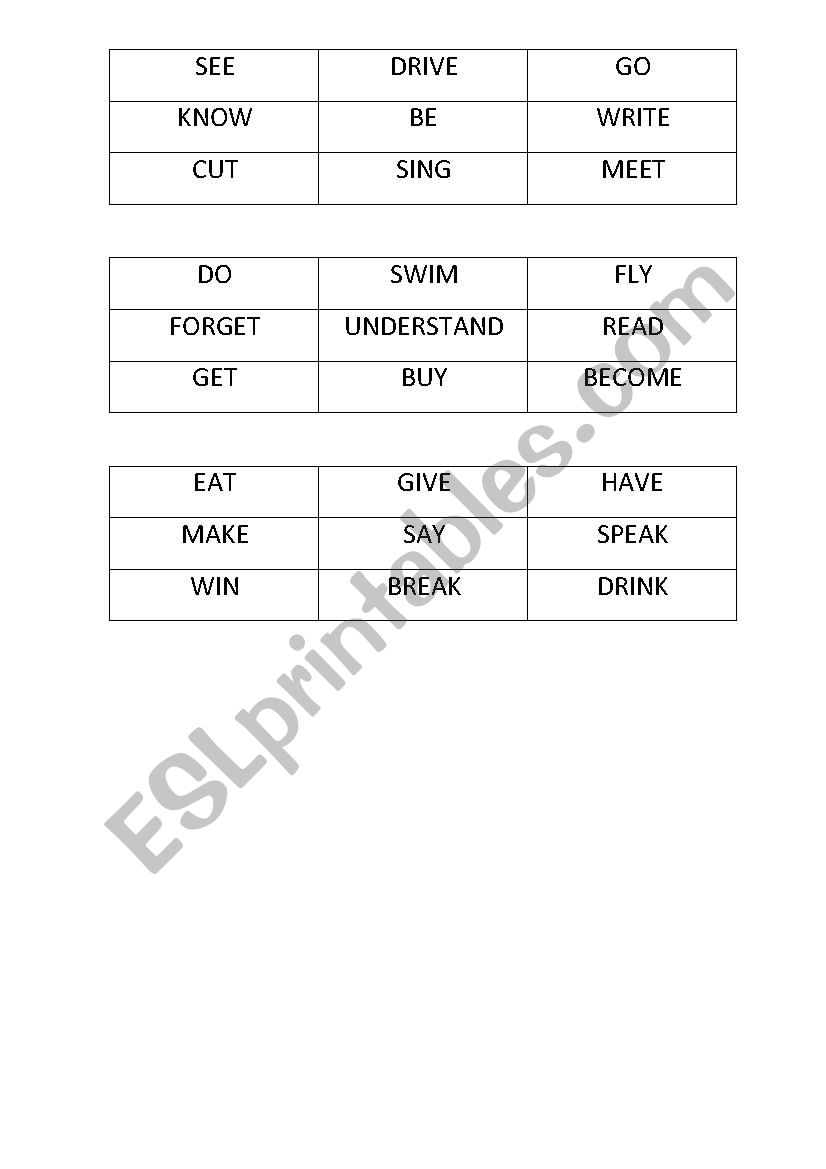 Tic Tac Toe worksheet