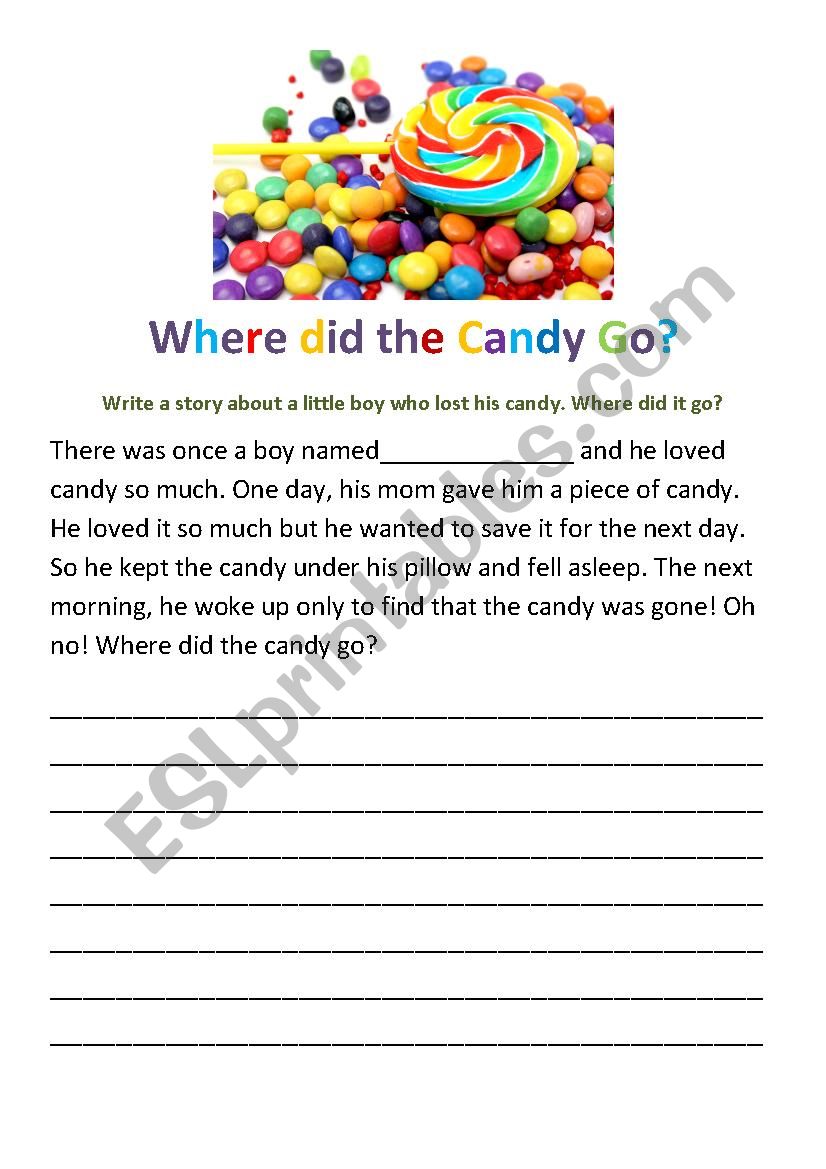 Story Writing Prompt - Where did all the candy go?
