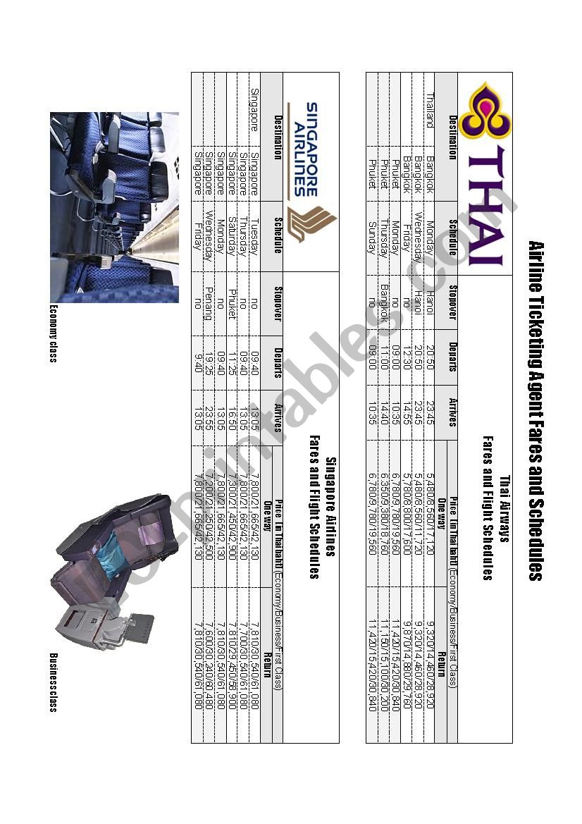 buying a plane ticket (part2) worksheet