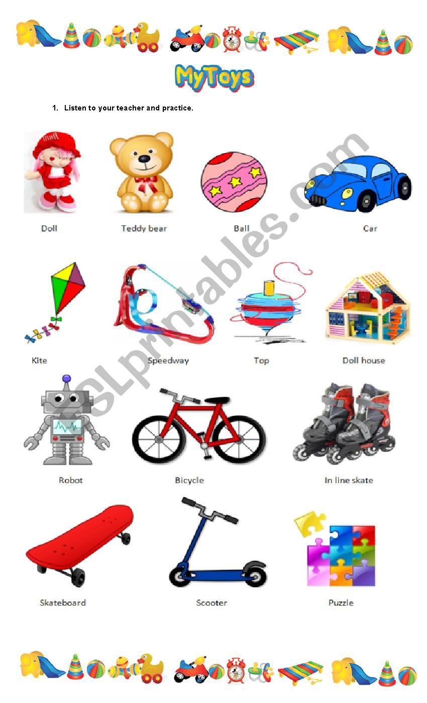 TOYS worksheet