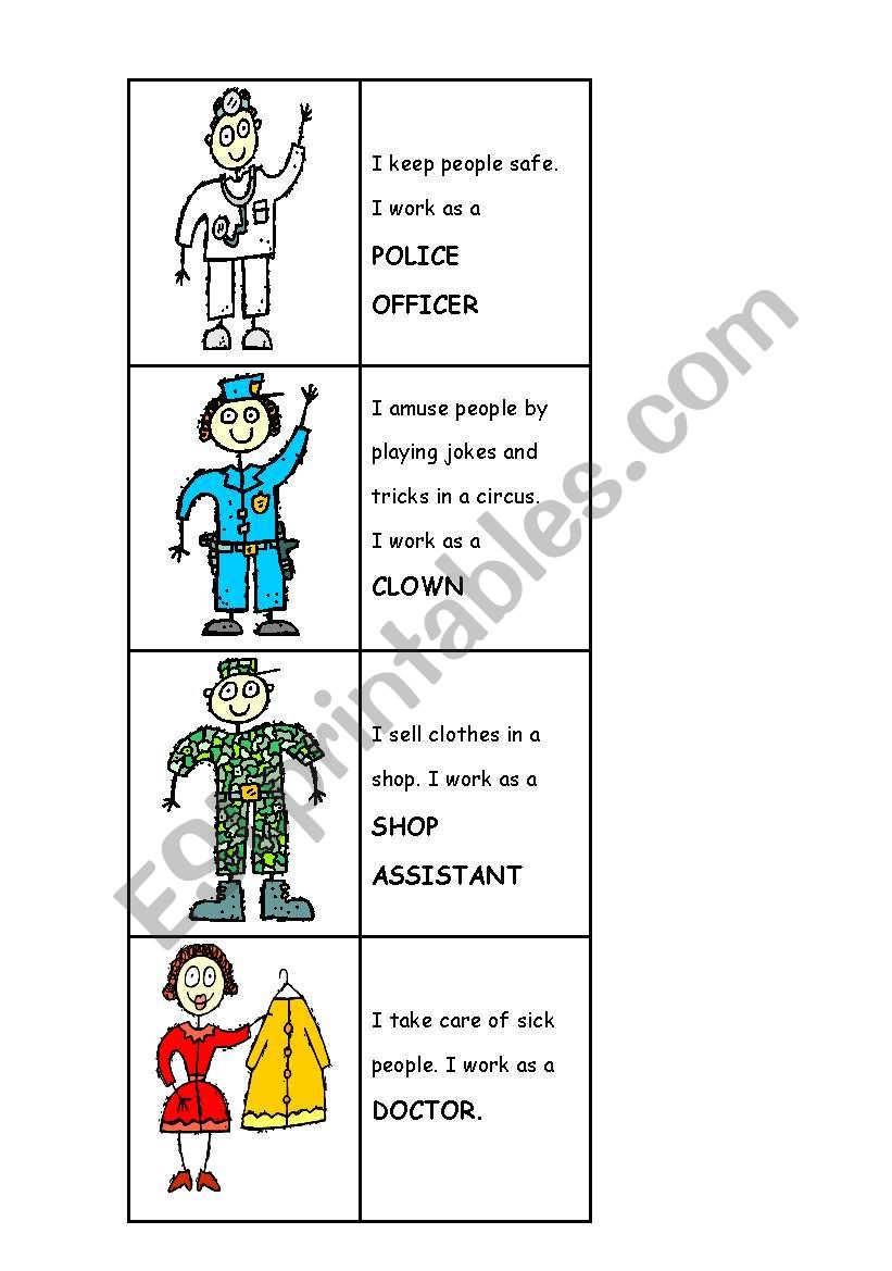 jobs dominoes 1 worksheet