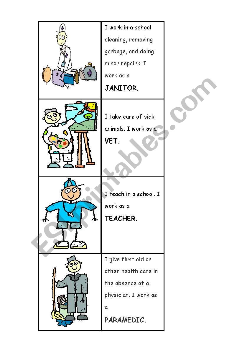 jobs dominoes 2 worksheet