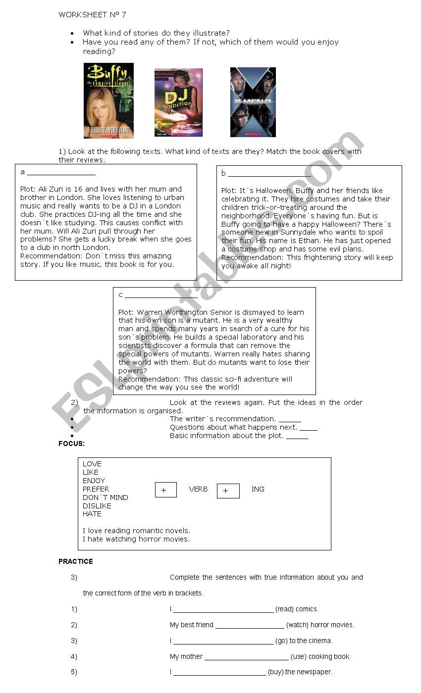 movies worksheet