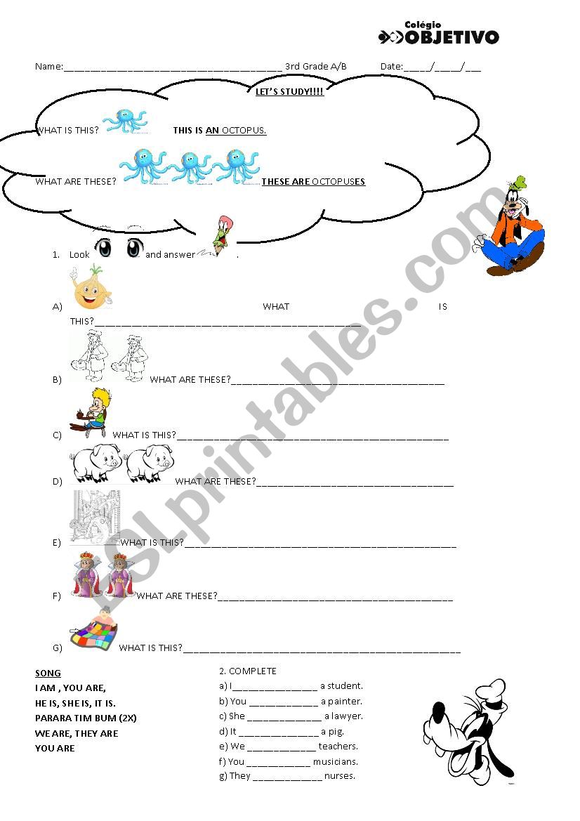 demonstrative pronouns - this . that