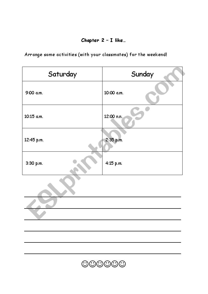 making an appointment worksheet