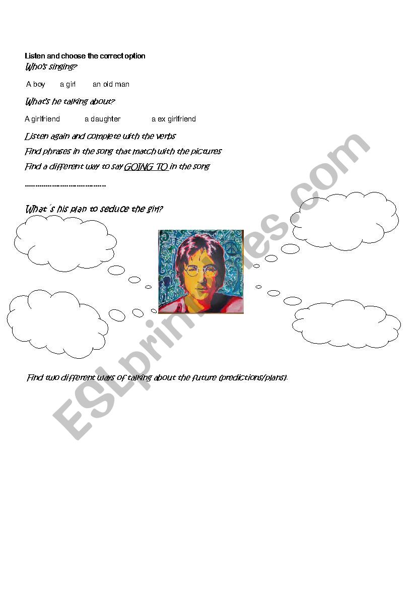 Going to-Song worksheet